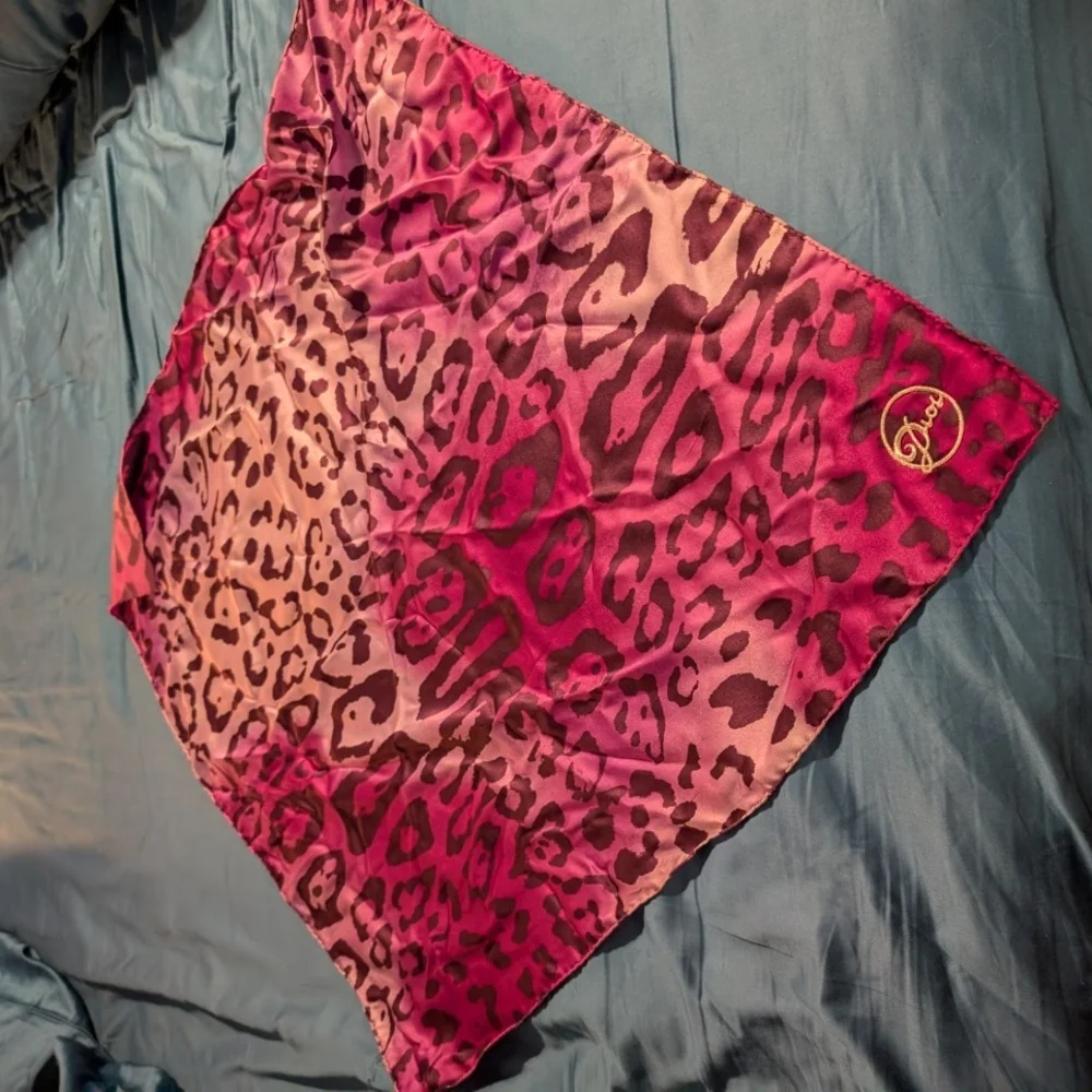 Dior Bold Purple and Brown/Black Scarf